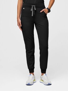FIGS Black High-Waisted Zamora Jogger Scrub Pants Medium